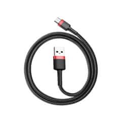 BASEUS Baseus Cafule USB-C kabel 2A 3m (črn+rdeč)