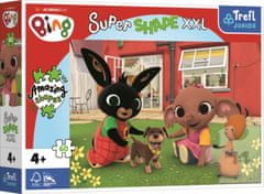 Trefl Puzzle Super Shape XXL Bing Bunny: Igranje s psom 60 kosov