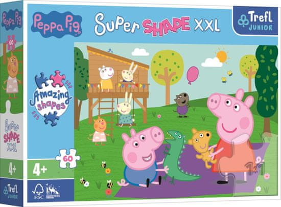 Trefl Puzzle Super Shape XXL Pepin Pig: Igranje z bratom 60 kosov