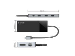 Orico DM-12P priključna postaja USB-C, 12v1 (DM-12P-BK-BP)