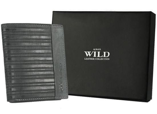 Always Wild Moška usnjena denarnica z varnostjo RFID Riihimaki Črna