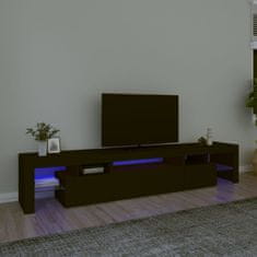 Vidaxl TV omarica z LED lučkami črna 215x36,5x40 cm