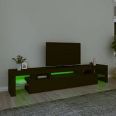 Vidaxl TV omarica z LED lučkami črna 215x36,5x40 cm