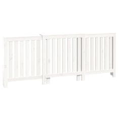 Vidaxl Pokrov za radiator bela 210x21x85 cm trdna borovina