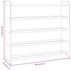 Vidaxl Stojalo za čevlje rjavo 90x24x81 cm inženirski les