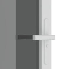 Vidaxl Notranja vrata 83x201,5 cm Bela ESG steklo in aluminij