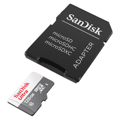 SanDisk Ultra microSDXC 128GB 100MB/s Class 10 UHS-I, z adapterjem