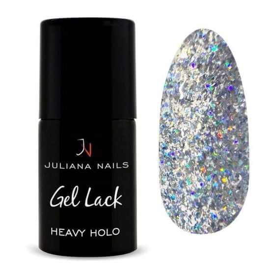 Juliana Nails Gel Lak Heavy Holo siva z bleščicami No.285 6ml