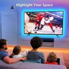 Lepro TV 5050 LED trak RGB 4x 50cm USB IP20 – televizijska osvetlitev