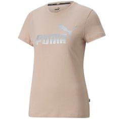 Puma Majice obutev za trening bež S Ess Metallic Logo Tee