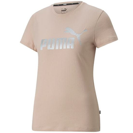 Puma Majice obutev za trening bež Ess Metallic Logo Tee