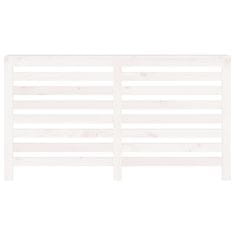 Vidaxl Pokrov za radiator bela 153x19x84 cm trdna borovina