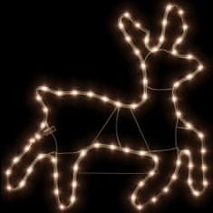 Vidaxl Božični severni jelen LED 2 kosa toplo bel 57x55x4,5 cm