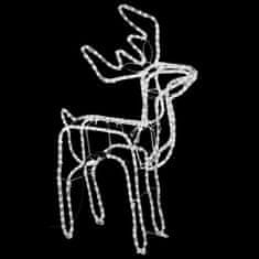 Vidaxl Božični severni jeleni 3 kosi toplo beli 76x42x87 cm