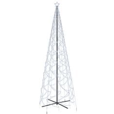 Vidaxl Novoletna jelka stožec 1400 hladno belih LED lučk 160x500 cm