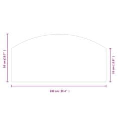 Vidaxl Steklena plošča za kamin 100x50 cm