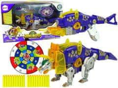 shumee Dinobots 2v1 Dinosaur Dart Gun Purple Triceratops Shield