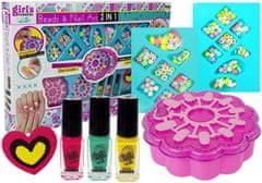 shumee Set 2 v 1 za izdelavo zapestnic in laka za nohte Nail Art Beads