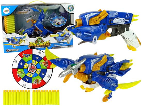 shumee Dinobots 2v1 Dinosaur Dart Gun Blue Pterosaur Shield