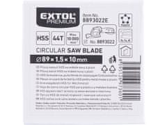 Extol Premium Rezilo žage HSS, průměr89×1×10mm, 44T