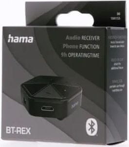 sodoben prenosni sprejemnik Bluetooth Hama bt rex lipol baterija funkcija prostoročnega telefoniranja