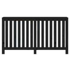 Vidaxl Pokrov za radiator črna 153x19x84 cm trdna borovina