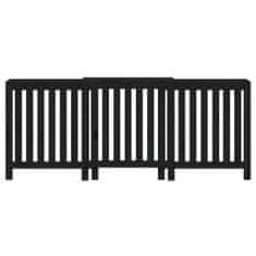 Vidaxl Pokrov za radiator črn 210x21x85 cm trdna borovina