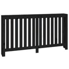 Vidaxl Pokrov za radiator črna 153x19x84 cm trdna borovina