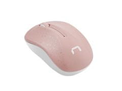 Natec Optična miška TOUCAN/1600 DPI/Testiranje/Optična/1 600 DPI/Wireless USB/White-Pink