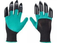 Extol Premium Rokavice Extol Premium 8856661 vrtnarske rokavice iz poliestra z lateksom in kremplji na desni roki, velikost 8&quot