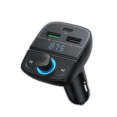 Ugreen FM oddajnik MP3 Bluetooth 5.0 polnilec za avto 3x USB TF microSD črn