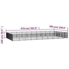 Vidaxl Zunanji pasji boks jeklo 47,05 m²