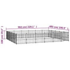 Vidaxl Zunanji pasji boks jeklo 28,23 m²