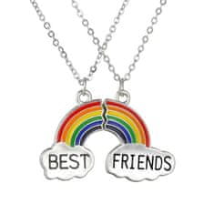 Northix Ogrlica prijateljstva, Best Friends - Rainbow 