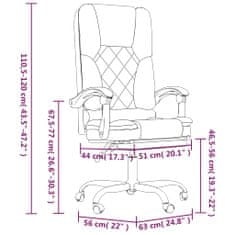 Vidaxl Masažni pisarniški stol svetlo sivo blago