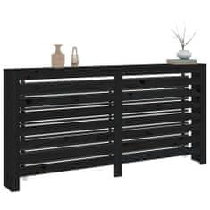 Vidaxl Pokrov za radiator črna 169x19x84 cm trdna borovina