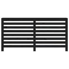 Vidaxl Pokrov za radiator črna 169x19x84 cm trdna borovina