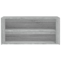 Vidaxl Regal za čevlje siva sonoma 100x35x45 cm inženirski les