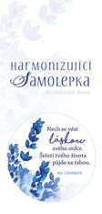 Harmonizirajoča nalepka bela neprozorna "Naj vas vodi ljubezen vašega srca. Sreča vašega življenja vam bo sledila." Premer 5 cm