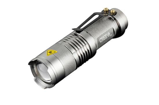 Northix LED svetilka CREE Ultrafire - siva