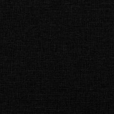 Vidaxl Raztegljiva postelja črna 90x200 cm blago