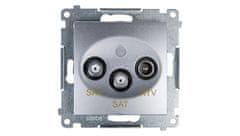 shumee Simon 54 RTV/SAT/SAT terminalna vtičnica srebrna mat DASK2.01/43