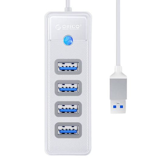 Orico Adapter USB Hub za 4x USB 3.0 Orico, 5 Gbps, 0,15 m (bela)