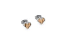 BeWooden ženske uhani z lesenim detajlom Lini Earrings Heart univerzalna