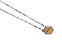 BeWooden ženske ogrlica z lesenim detajlom Lini Necklace Hexagon univerzalna