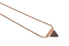 BeWooden ženske ogrlica z lesenim detajlom Rose Necklace Triangle univerzalna