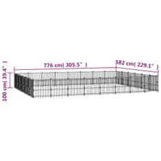 Vidaxl Zunanji pasji boks jeklo 45,16 m²