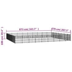 Vidaxl Zunanji pasji boks jeklo 59,28 m²