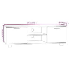 Vidaxl TV omarica siva sonoma 120x40,5x35 cm inženirski les