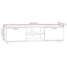 Vidaxl TV omarica siva sonoma 140x40,5x35 cm inženirski les